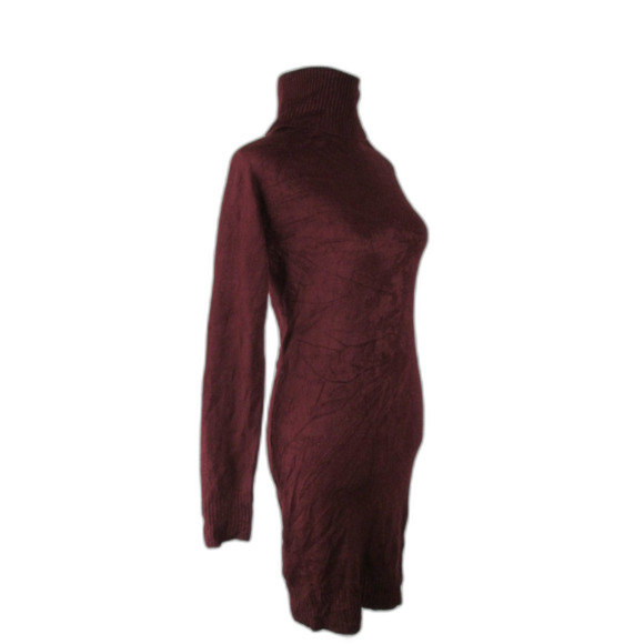 Forever 21 Sweater Dress Burgundy Turtleneck Long Sleeve Acrylic S (RK81) - Picture 10 of 10